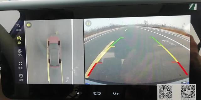 吉利icon540行车记录仪倒车影像，底盘可以看到。透明车体。