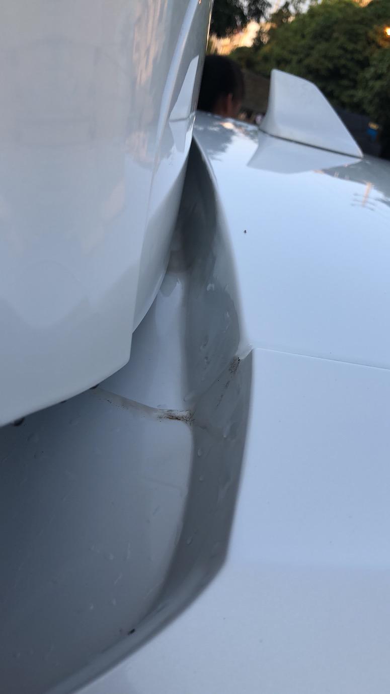福克斯 19款的锋潮，昨天洗车发现车顶接缝有龟裂了，好像从里面生锈出来了，各位小福车主有没有留意过？这种应该怎么办？找4儿子吗？