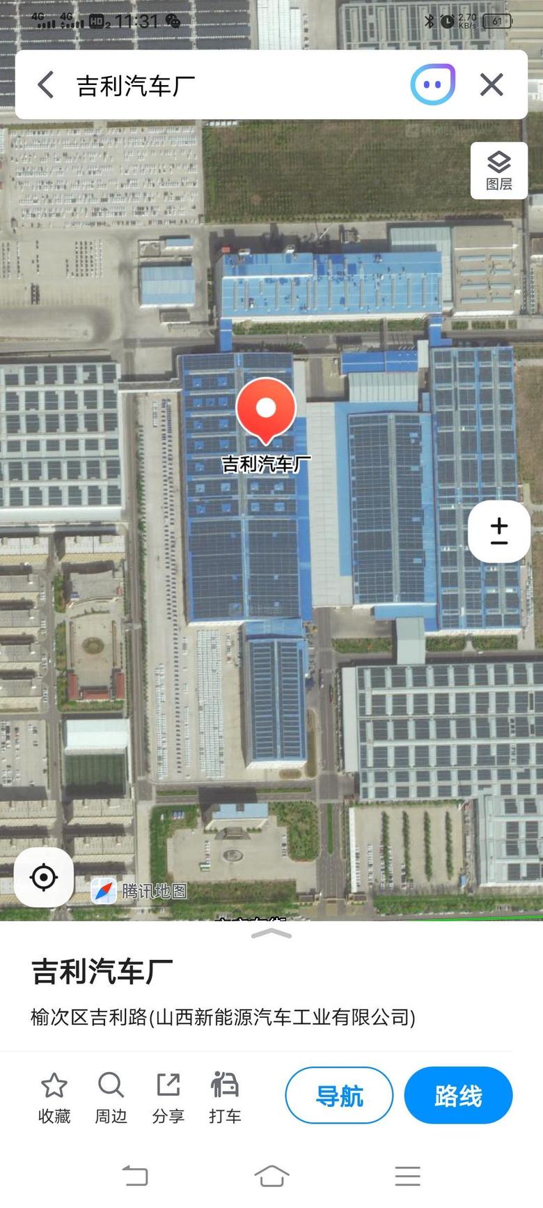 ex3 功夫牛 腾讯地图卫星图查了下了，不知道是不是这个工厂。3个停车区域，最多每个区域1000台，也就3000台，如果有车现在应该是满厂都是车的！！