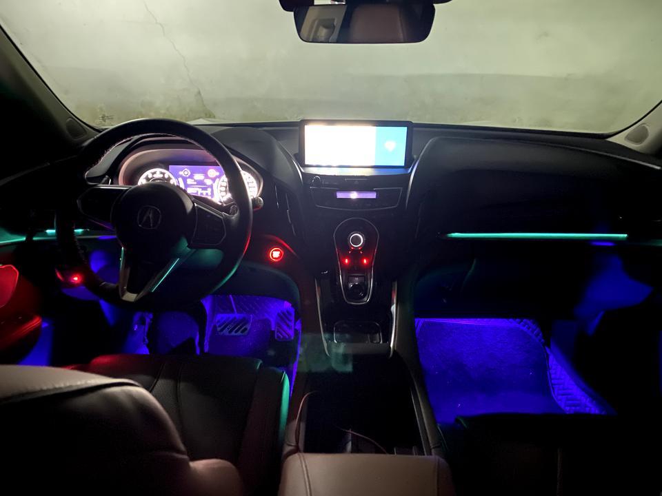 讴歌rdx 昨日安装的64色氛围灯可以调节亮度我感觉还行分享给车友们