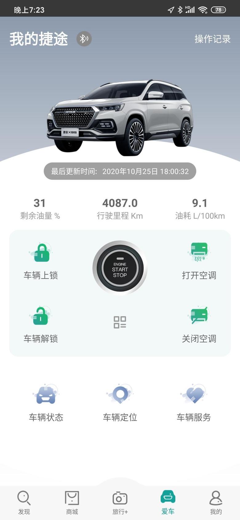 捷途x95 北京天津往返就没低过9.2。进了京上四环到表9.1了