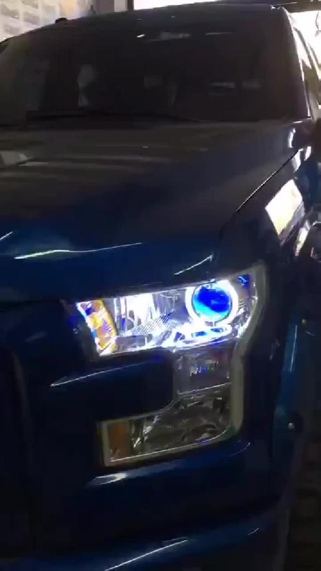 福特f 150 这个车狠去了改灯完成！