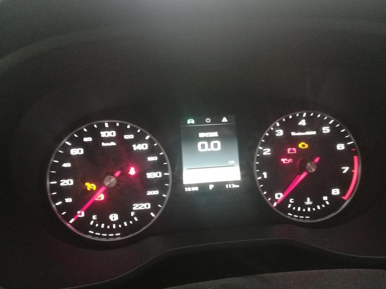 荣威i5 i5自动朗豪版本提车不到一周自动检测后机油和电池亮红色标识，如下图所示启动发动机后就消失啦正常吗？