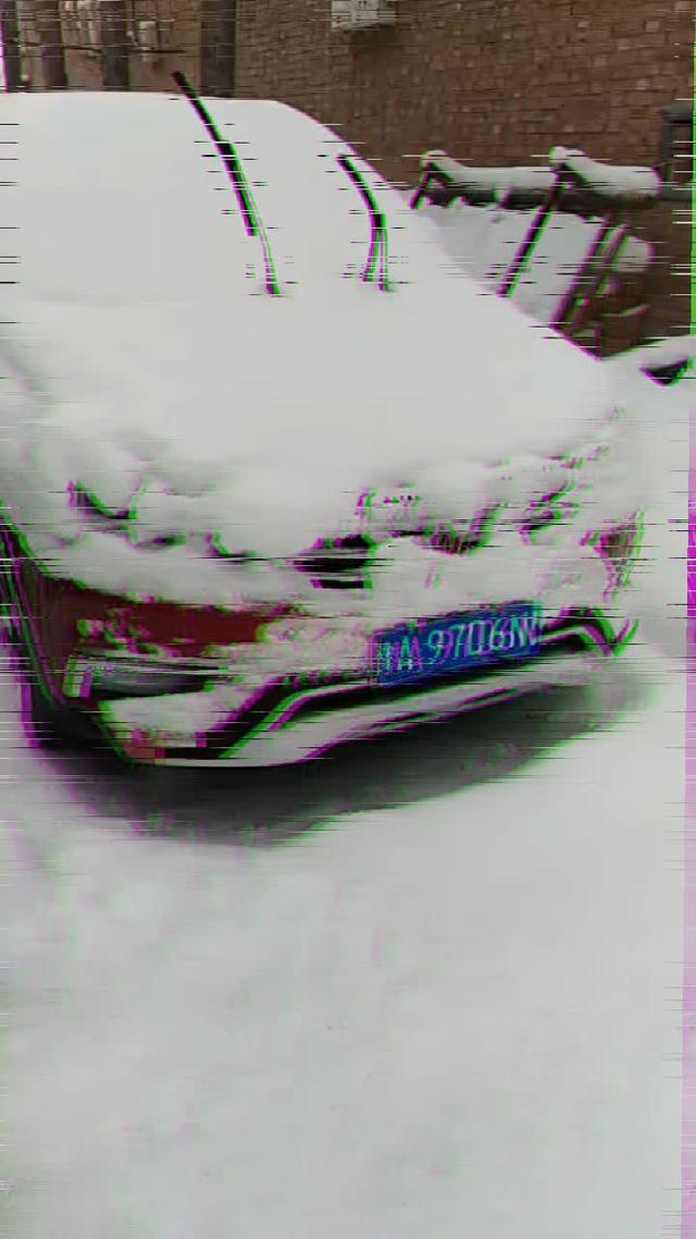 荣威rx5 年后的第二场雪了，小五穿上了厚厚的棉衣