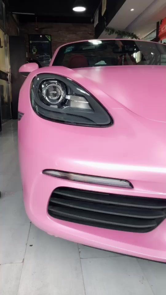 保时捷718粉色的美到没朋友