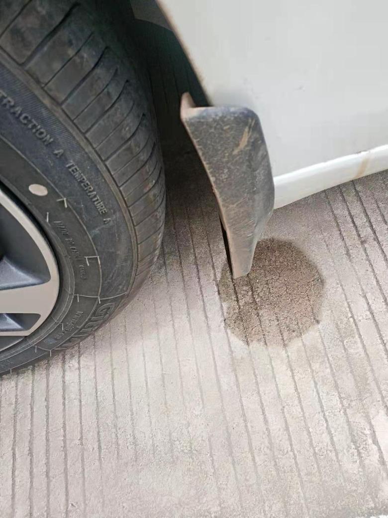 标致408各位大神，我停车后隔了一会,发现我的车左前轮挡泥板那块滴水，这是冷凝水么？发动机冷凝水不是在车底么？