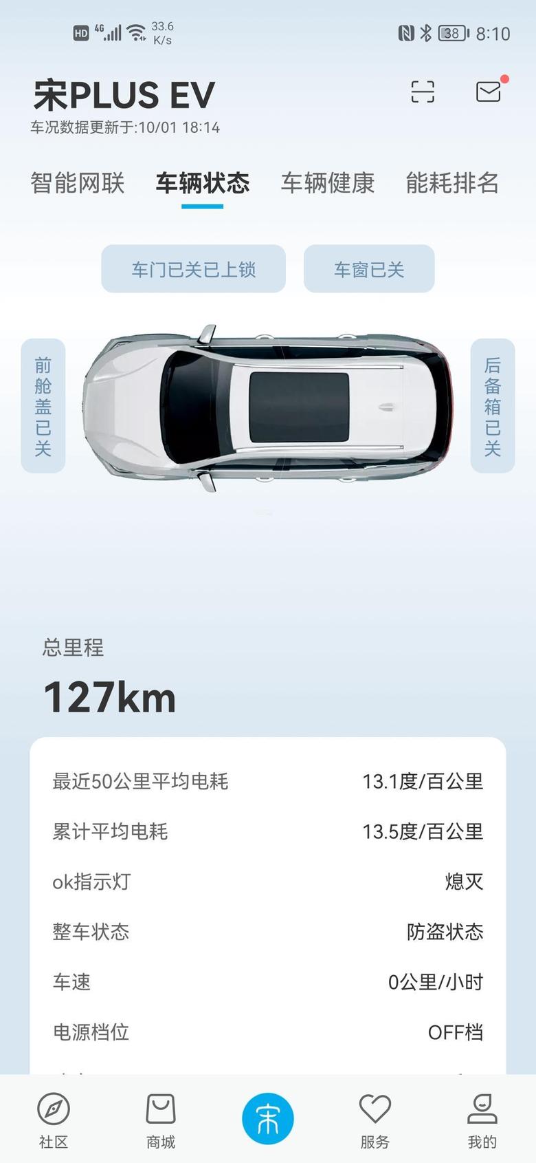 宋plus ev城市：广州车型：比亚迪宋plusev尊贵能耗：百公里13.1度电满油满电续航里程：按照目前的用电，是547公里。但是没有完全跑完过。驾驶小技巧：eco+标准回馈，平均时速80。