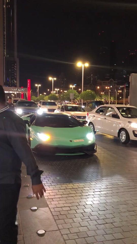 aventador在迪拜不管你开什么车，凡事有行人路过，就必须的踩刹车等行人先路过。这点值得点?
