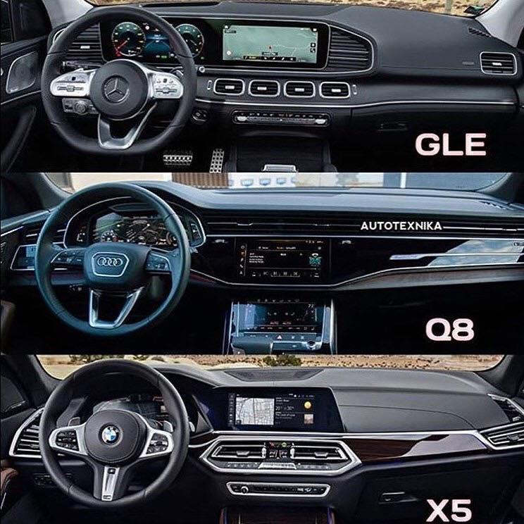 奥迪q8BBA三款中大型SUV的外观和内饰对比，您会选择哪一款？