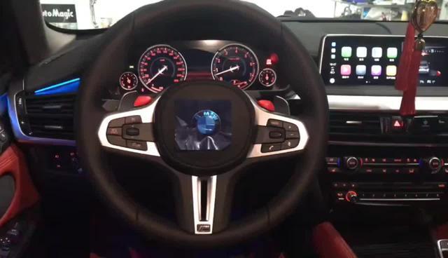 宝马X6G底盘M5方向盘原厂Carplay八色九模式氛围灯