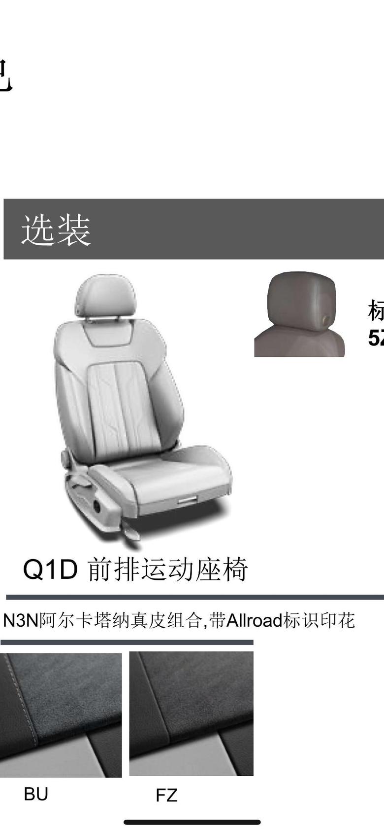 奥迪a6(进口)2021款远鳄鱼绿颜色必须标配前排运动座椅，请问这个运动座椅是单独算选装费用的么？