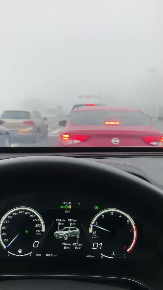 魏牌 vv5今天大雾，行车注意安全。