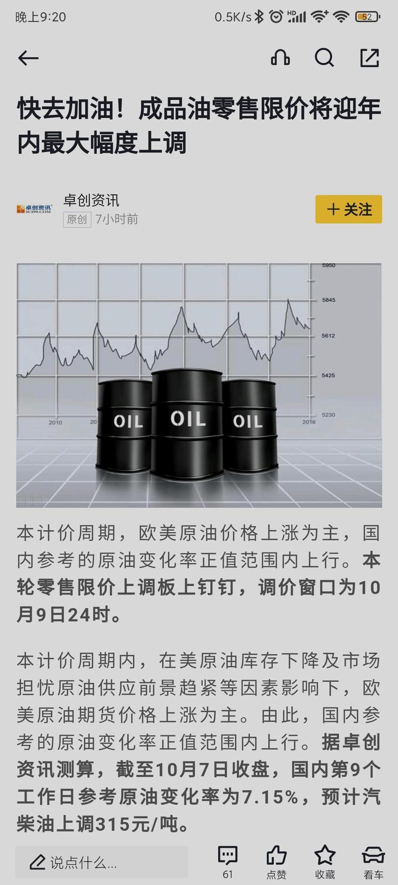 雷凌 这次油价要涨多少一升？上次说要涨的，结果广东没涨