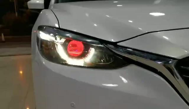 阿特兹车灯升级紫金版立盯LED双光透镜紫金版套装＋红色恶魔眼完美完工