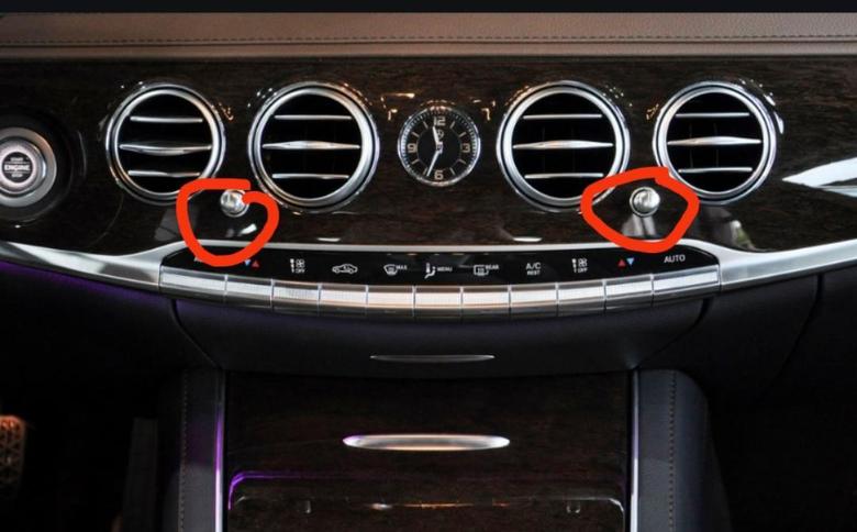 奔驰s级 一直没弄懂图中红色圈圈内这个按钮干啥的，控制空调风速也不是它控制的，有大神解答一下吗
