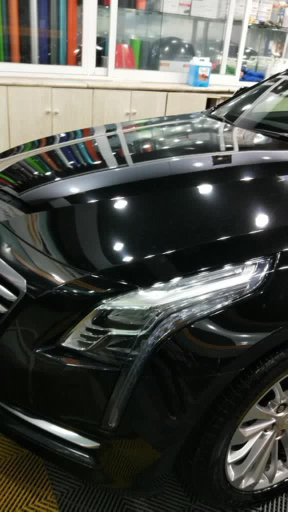 凯迪拉克CT6新车落地隐形车衣保护膜走起。