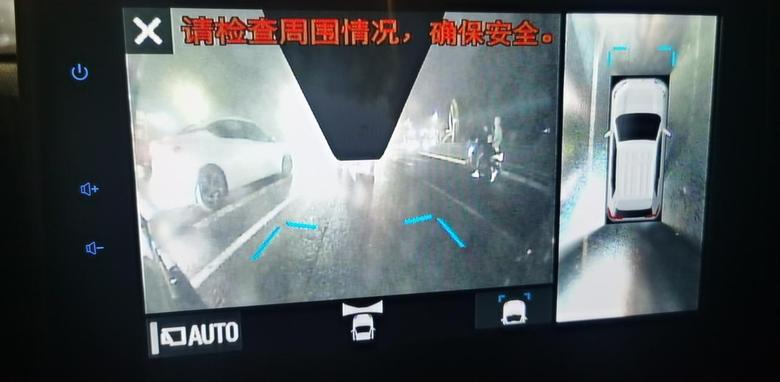 RAV4荣放 各位:我的车在红绿灯驻车时，车机会有这样的图像，中间会有一个倒三角的阴影，您们的车有吗？