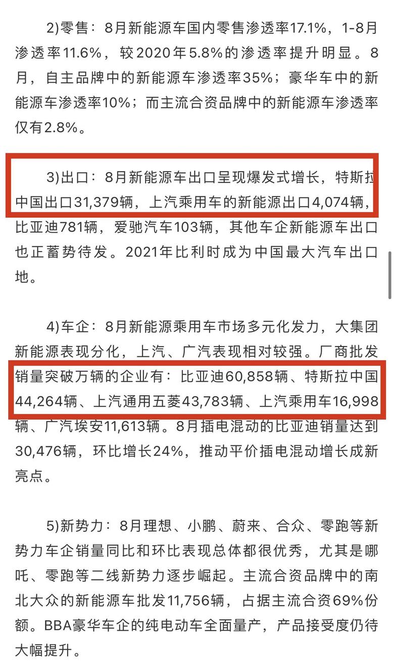 model y 特斯拉中国8月整体销量44264辆，其中出口31379辆。