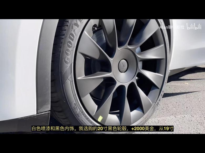 model y 刚刚在b站一个华人在美国拍的y使用视频里看到，20寸的胎是固特异的，发布时间是2020年11月