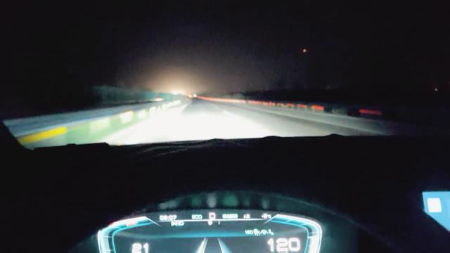 汉ev 夜间辅助驾驶道路识别情况。零下5度高速的能耗。